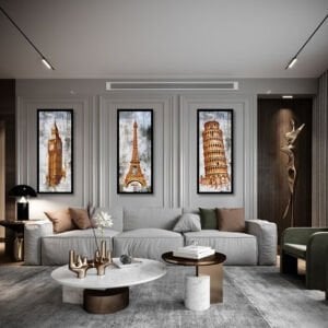 UV 3lü Set Kuleler Tablo 105x135cm