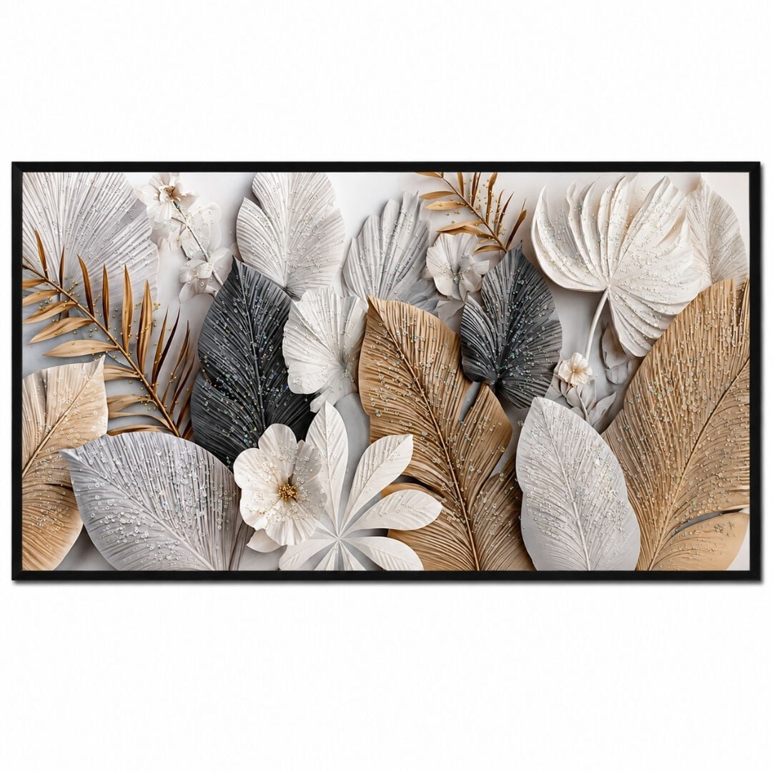 Epoksi Çiçekli Tablo 75x145cm