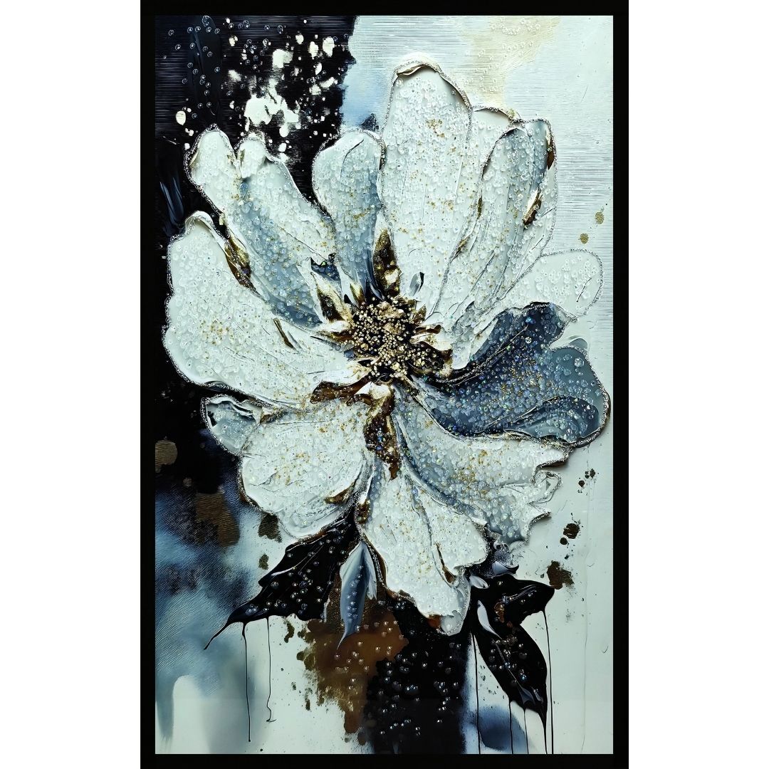 Epoksi Çiçek Tablo 75x115cm
