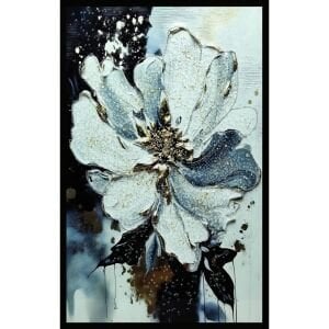 Epoksi Çiçek Tablo 75x115cm