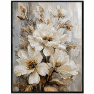 Epoksi Çiçekli Tablo 85x125cm