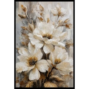 Epoksi Çiçekli Tablo 85x125cm