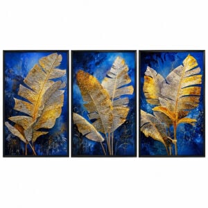 3lü Set Yaprak Epoksi Tablo 80x180cm
