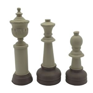 3lü Set Satranç Obje Ladin 10x34cm