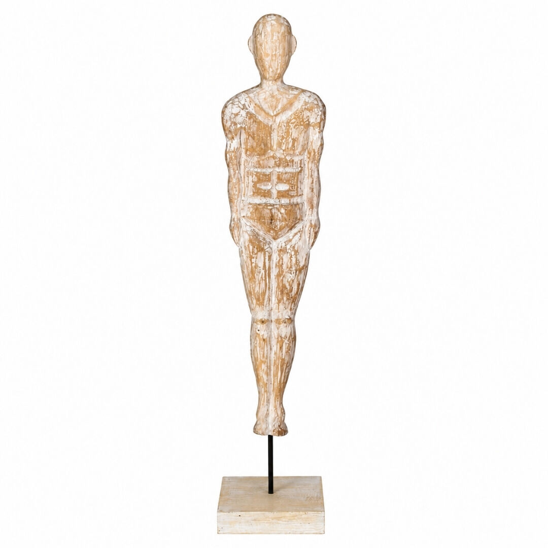 Ahşap Oyma Tribal Erkek 15x73cm