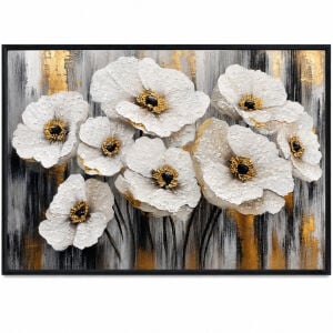 Epoksi Çiçekler Tablo 75x115cm