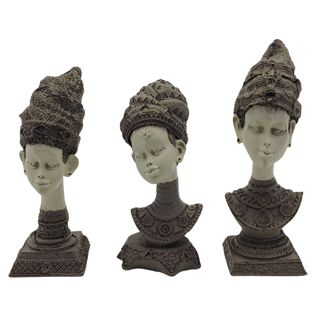 3lü Set Zenci Kızlar 10x28cm