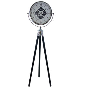 Çarklı Krom Tripot Saat 52x170cm