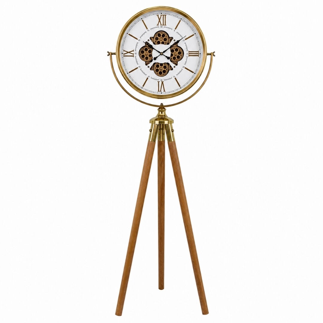 Çarklı Eskitme Tripot Saat 52x170cm