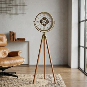 Çarklı Eskitme Tripot Saat 52x170cm