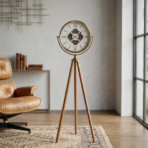 Çarklı Eskitme Tripot Saat 52x170cm