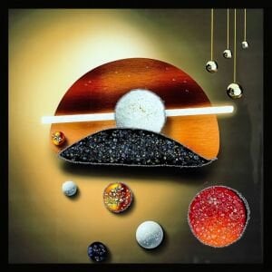 Epoksi Soyut Tablo 85x85cm