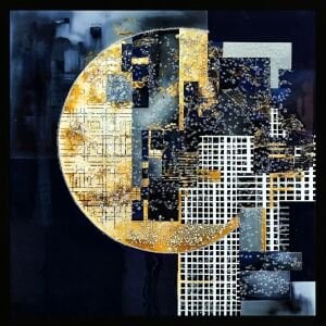 Epoksi Soyut Tablo 85x85cm