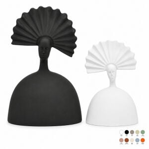 2li Set Yelpaze Siyah Beyaz 16x25cm