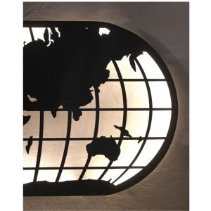 Ledli Metal Dünya Haritası 100x200cm