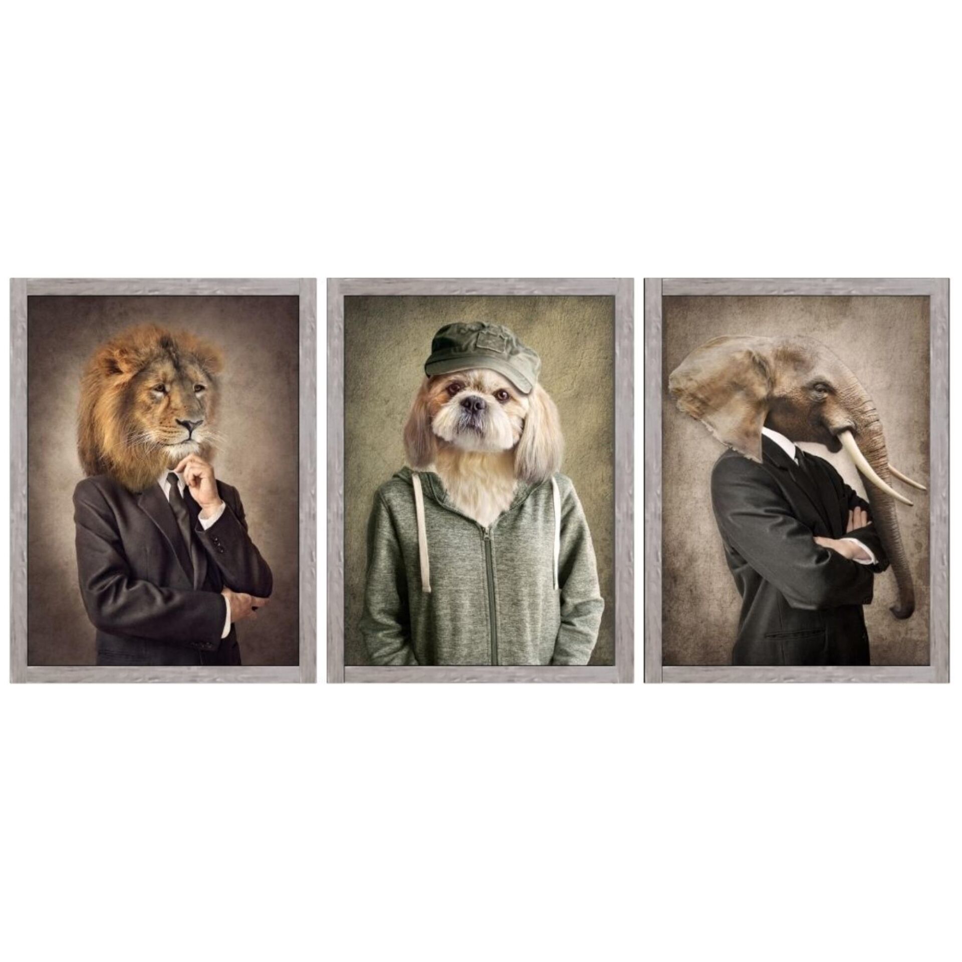 UV 3 lü Set Mr.Animal Tablo 80x180cm