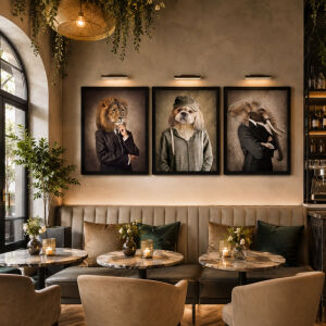 UV 3lü Set Mr.Animal Tablo 80x180cm
