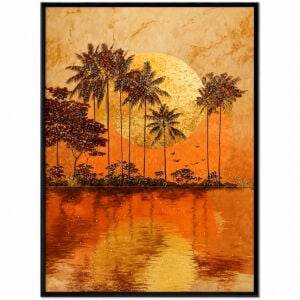 Epoksi Gün Batımı Tablo 85x125cm
