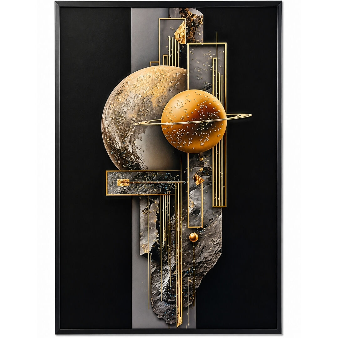 Epoksi Soyut Tablo 85x125cm