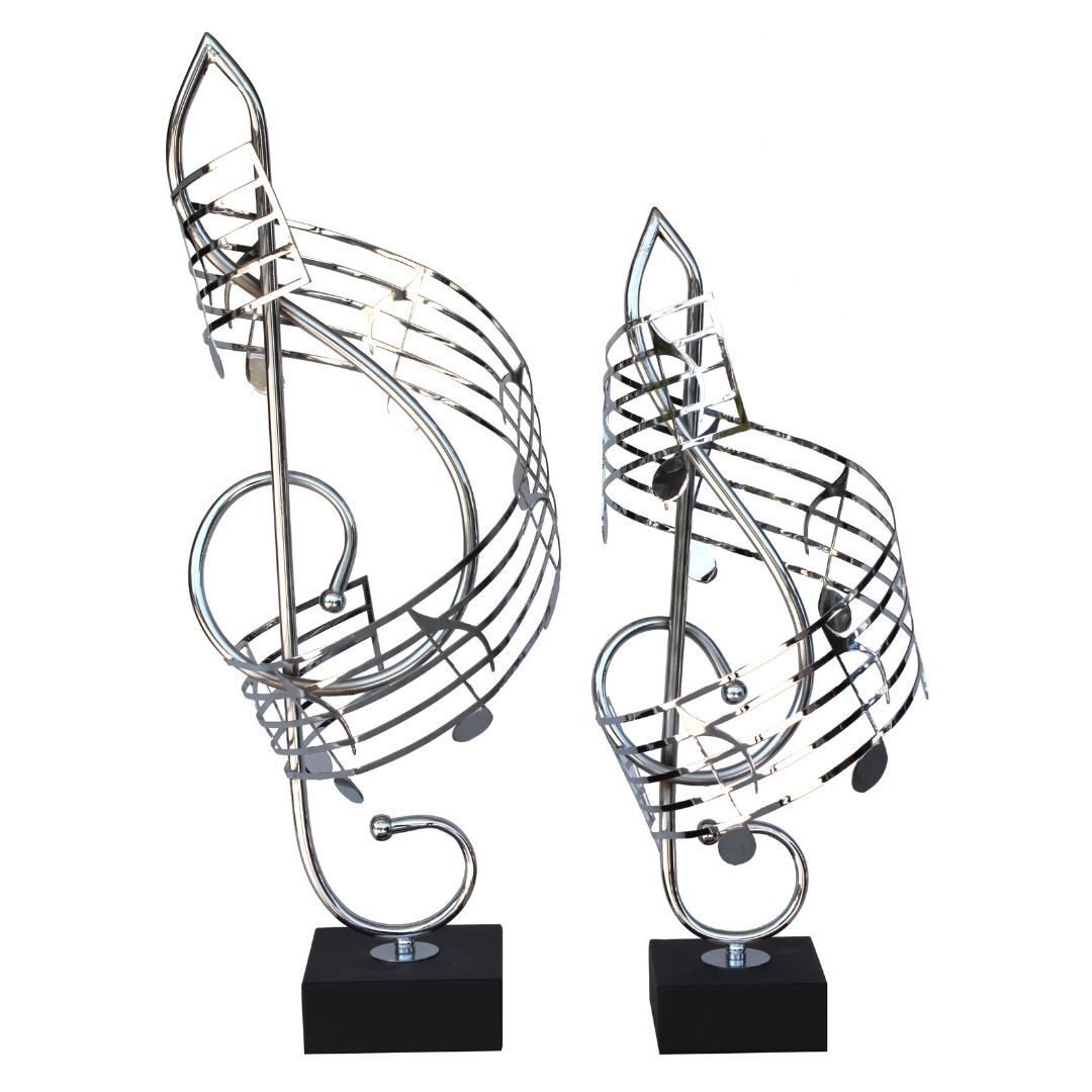 2li Set Nota Obje Gümüş 27x72cm