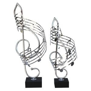 2li Set Nota Obje Gümüş 27x72cm