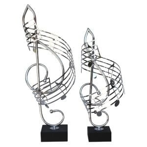 2li Set Nota Obje Gümüş 27x72cm