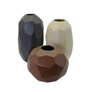3lü Set Seramik Vazo 14x26cm