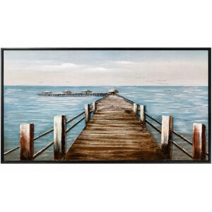 İskele Rölyef Tuval Tablo 70x140cm