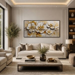 Epoksi Nilüfer Tablo 75x145cm
