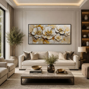 Epoksi Nilüfer Tablo 75x145cm