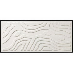 Bohem Rölyef Tuval Tablo Beyaz 70x140cm