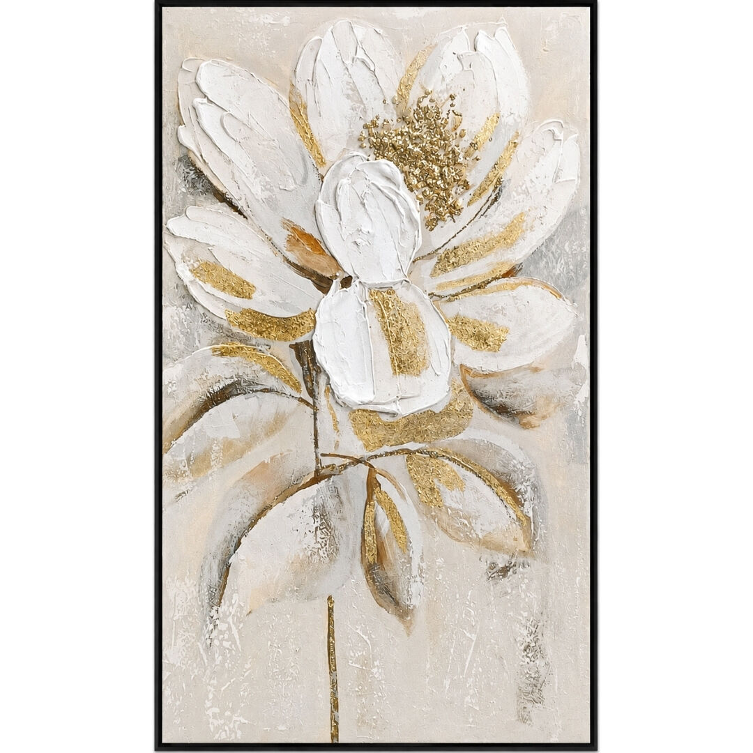 Çiçek Rölyef Tuval Tablo 80x120cm