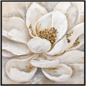 Çiçek Rölyef Tuval Tablo 100x100cm