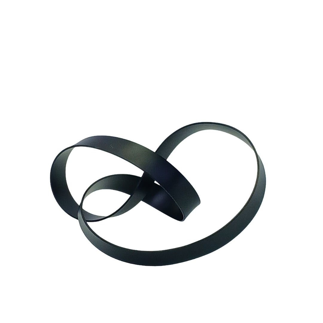 Siyah Metal Düğüm Obje-2 10x24cm