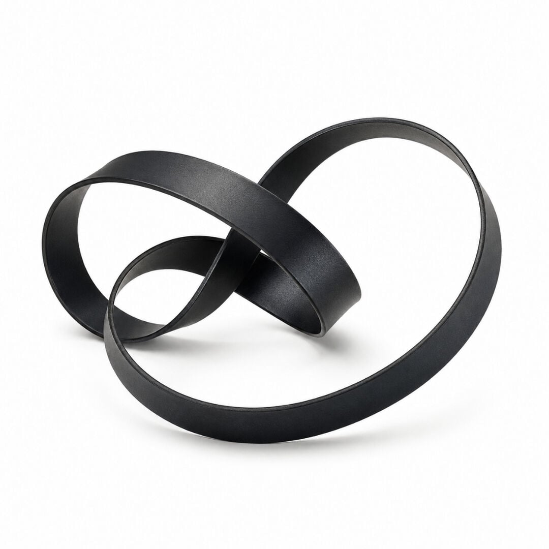 Siyah Metal Düğüm Obje-2 10x24cm