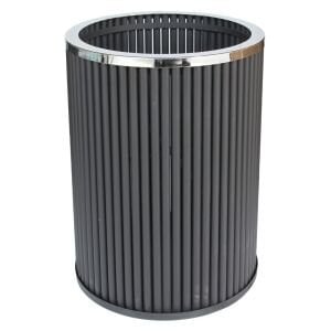 Metal Boru Saksı Gümüş 45x61cm