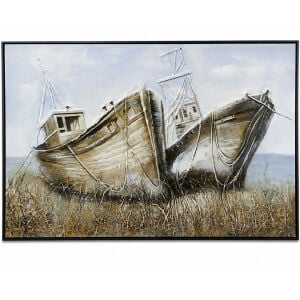 Gemiler Rölyef Tuval Tablo 80x120cm