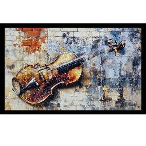 Epoksi Keman Tablo 75x115cm