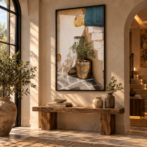 Saksılı Bitki Tuval Tablo 80x120cm