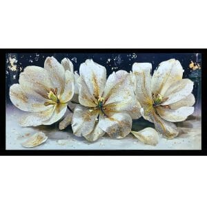 Epoksi Çiçekler Tablo 75x145cm