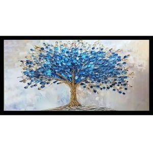 Epoksi Mavi Çınar Tablo 75x145cm