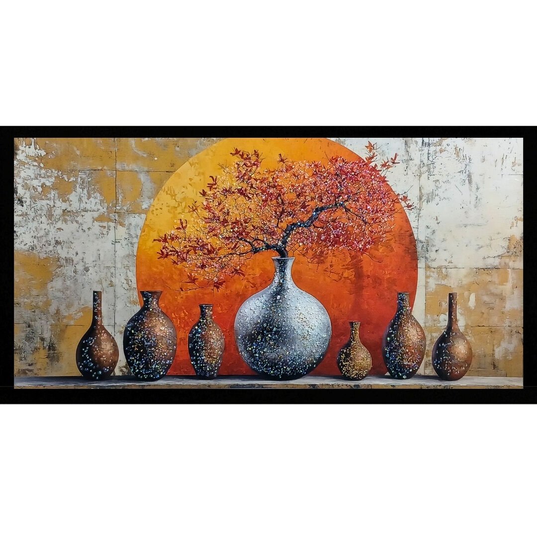 Epoksi Vazolar Tablo 75x145cm