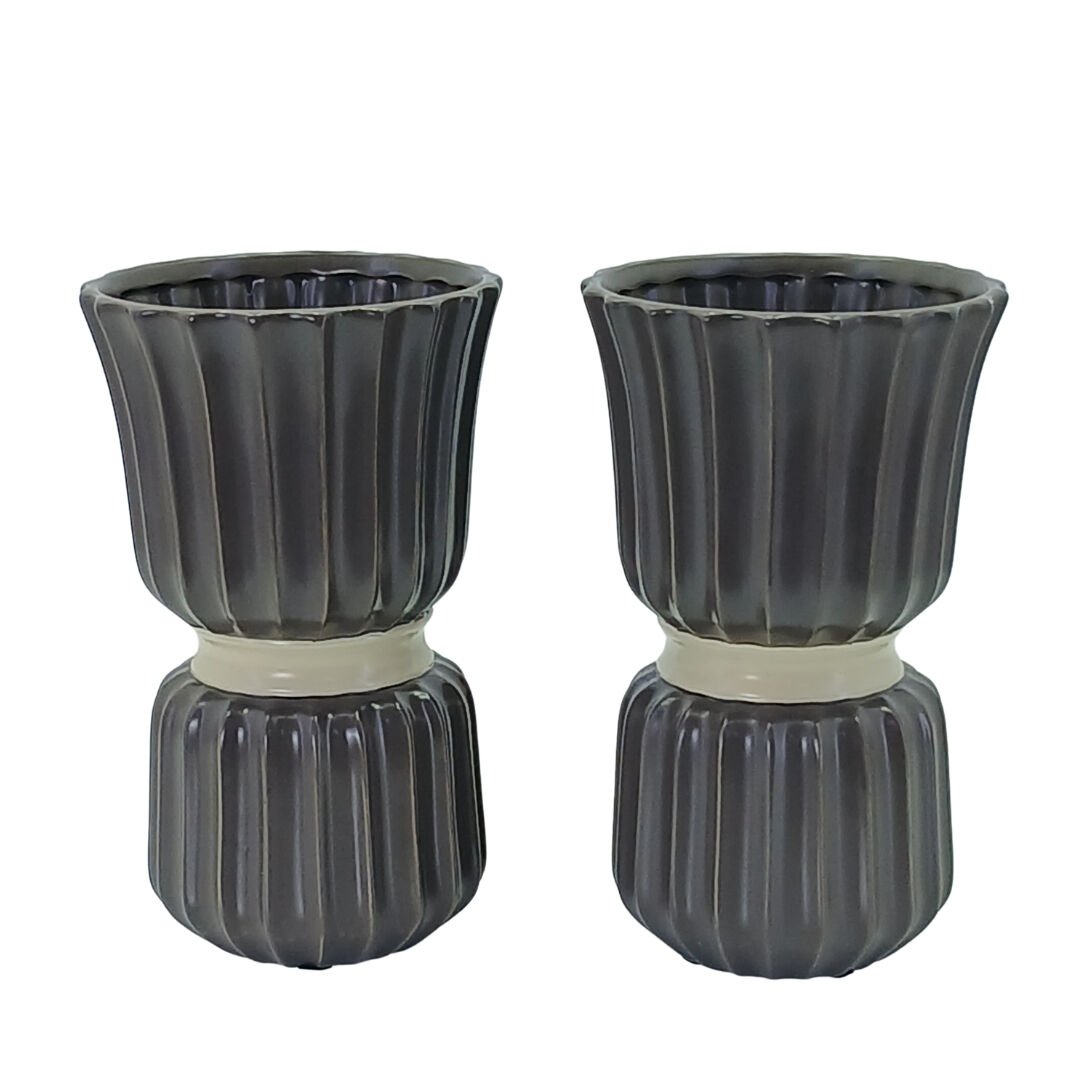 2li Set Seramik Vazo 15x25cm