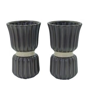 2li Set Seramik Vazo 15x25cm