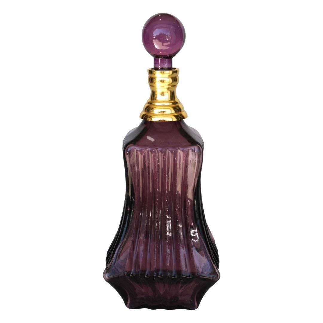 Kristal Şişe Mor Altın 12x31cm