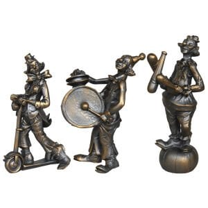 3 lü Set Palyaço Biblo Eskitme 20x30 cm