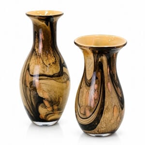 2li Set Cam Vazo Kahve 13x31cm