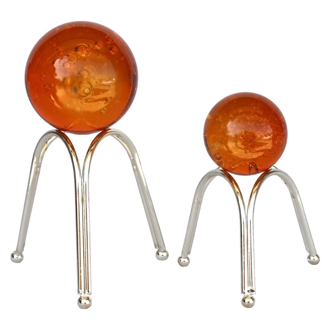 2li Set Ayaklı Küre Turuncu 11x19cm