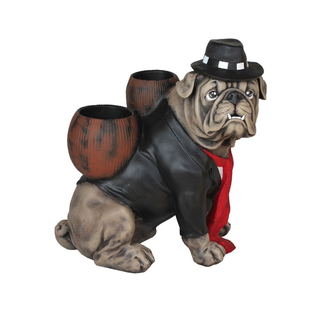 Sırtı Saksılı Köpek 41x41cm