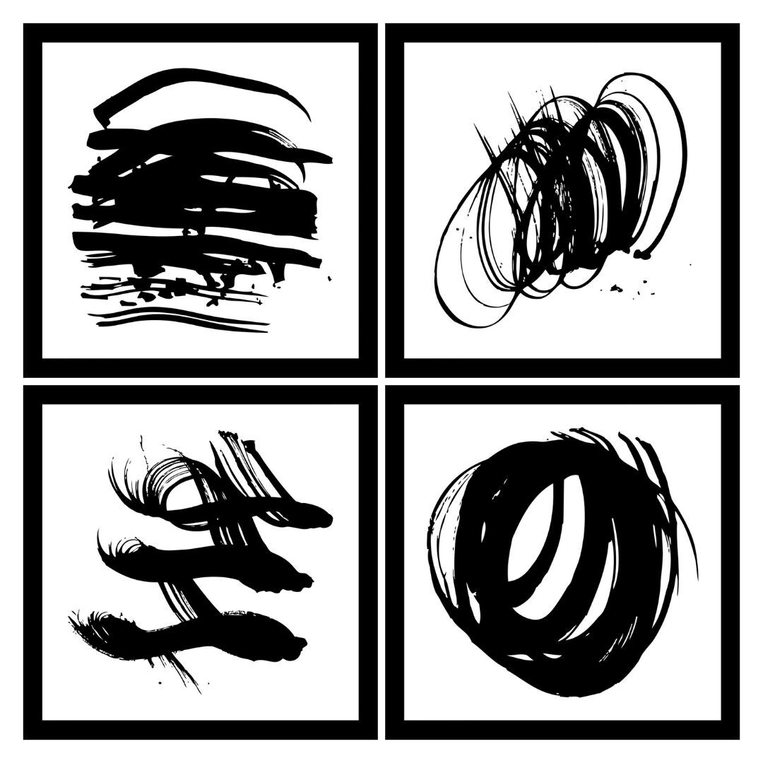 UV 4 lü Set İskandinav Tablo 120x120cm